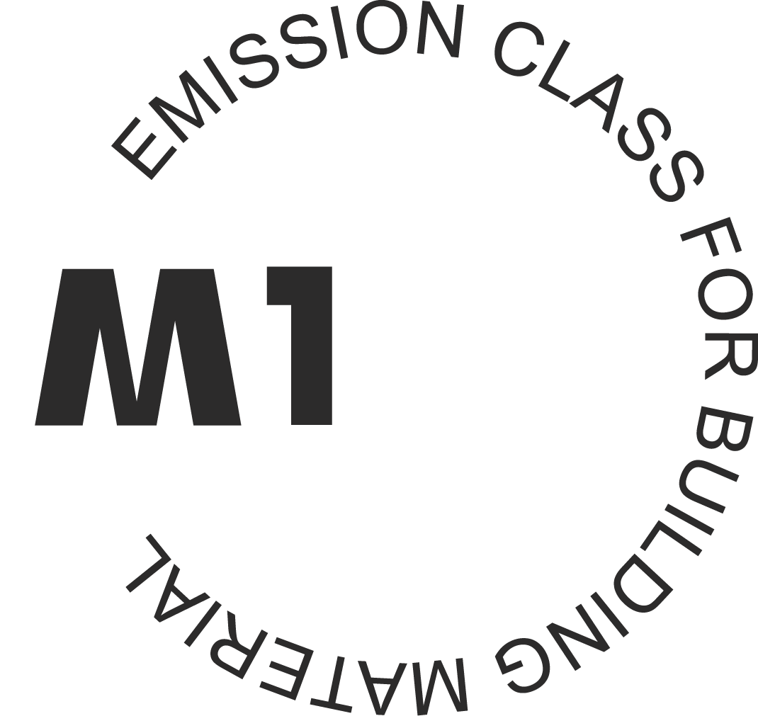 M1 märkning för mmaterial som avger extremt låga nivåer av föroreningar.